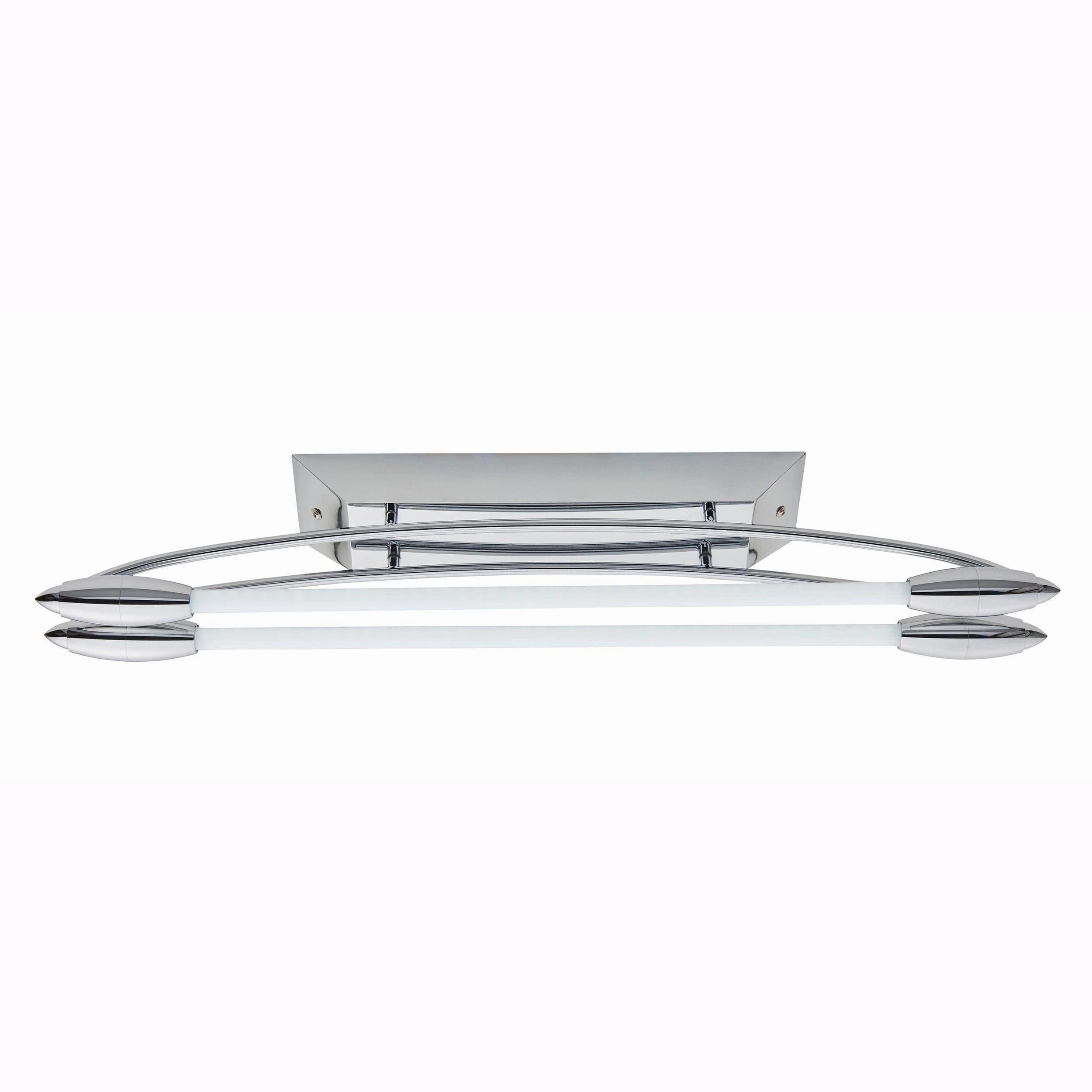 Endon Harper Chrome Finish LED Flush Ceiling Light - Small simple ceiling design light