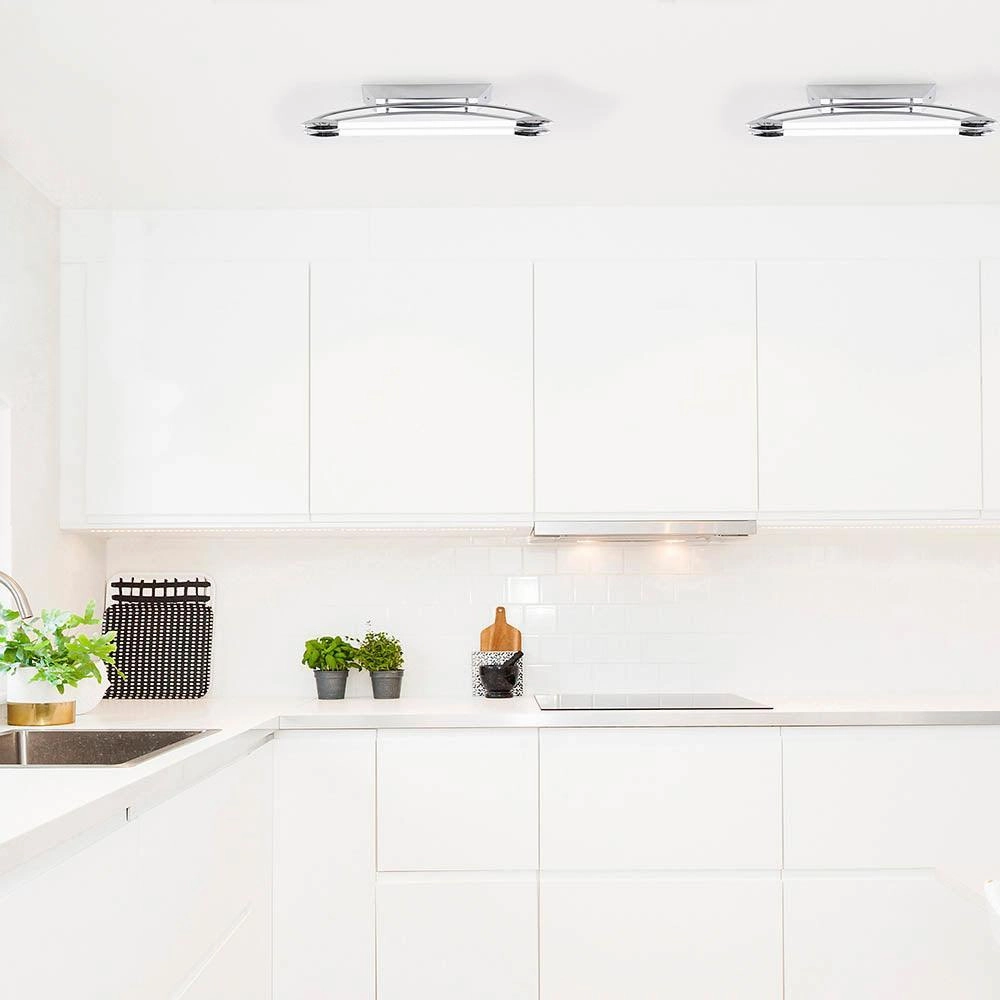 Endon Harper Chrome Finish LED Flush Ceiling Light - Small
