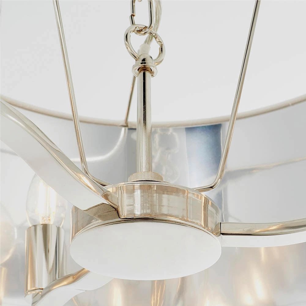 Endon Harvey 3 Light Bright Nickel Ceiling Pendant