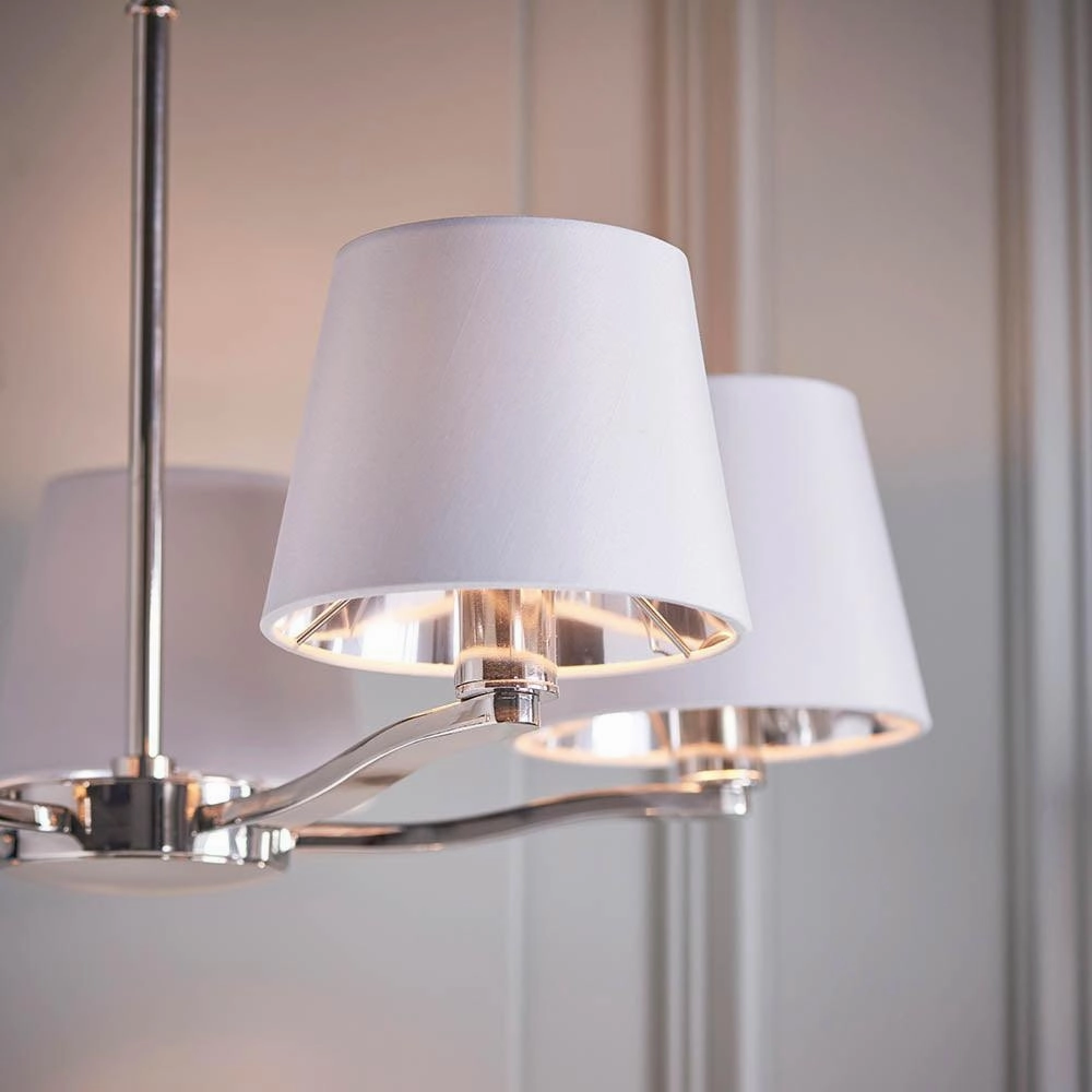 Endon Harvey 5 Light Polished Nickel Chandelier