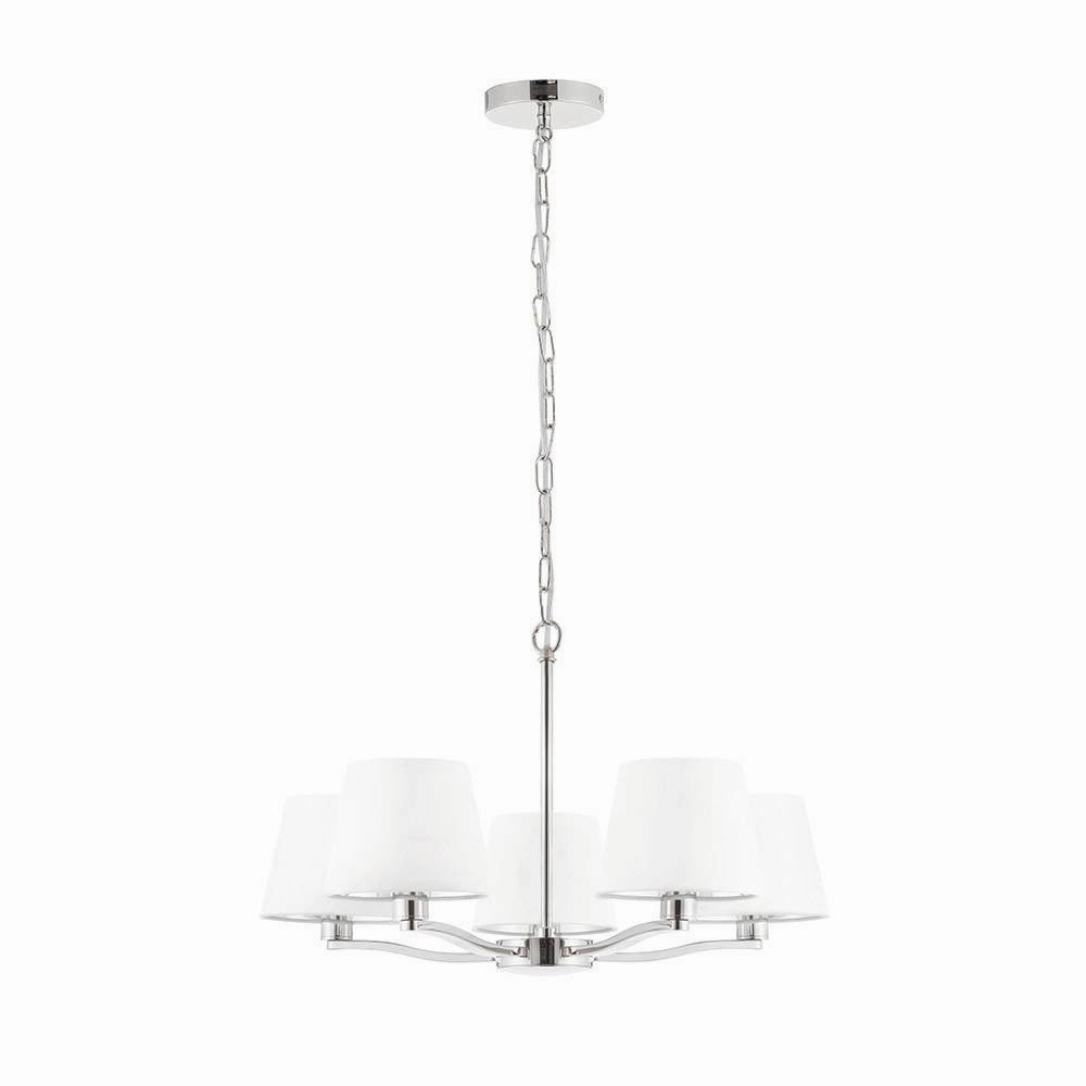 Endon Harvey 5 Light Polished Nickel Chandelier