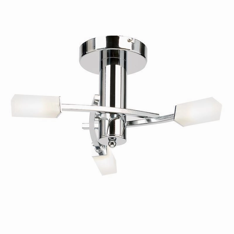 Endon Havana 3 Light Chrome Semi Flush Ceiling Light simple ceiling design light