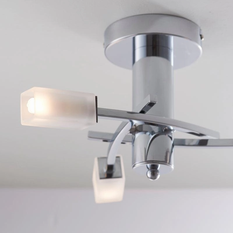 Endon Havana 3 Light Chrome Semi Flush Ceiling Light