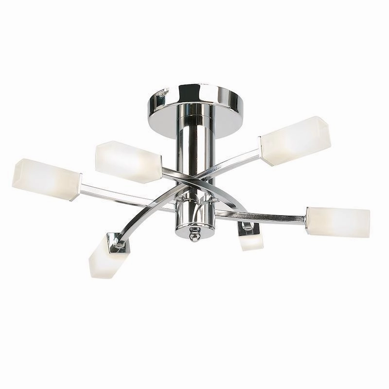 Endon Havana 6 Light Chrome Semi Flush Ceiling Light simple ceiling design light