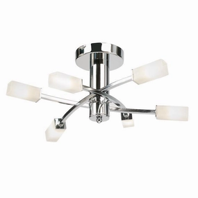 Endon Havana 6 Light Chrome Semi Flush Ceiling Light simple ceiling design light