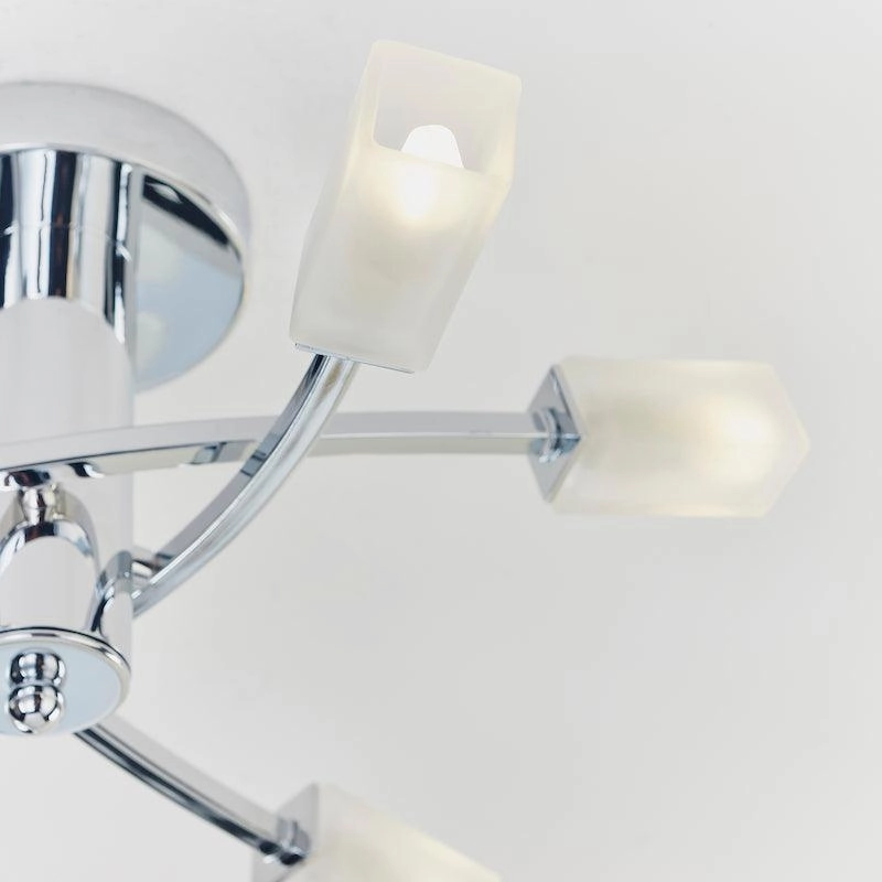 Endon Havana 6 Light Chrome Semi Flush Ceiling Light