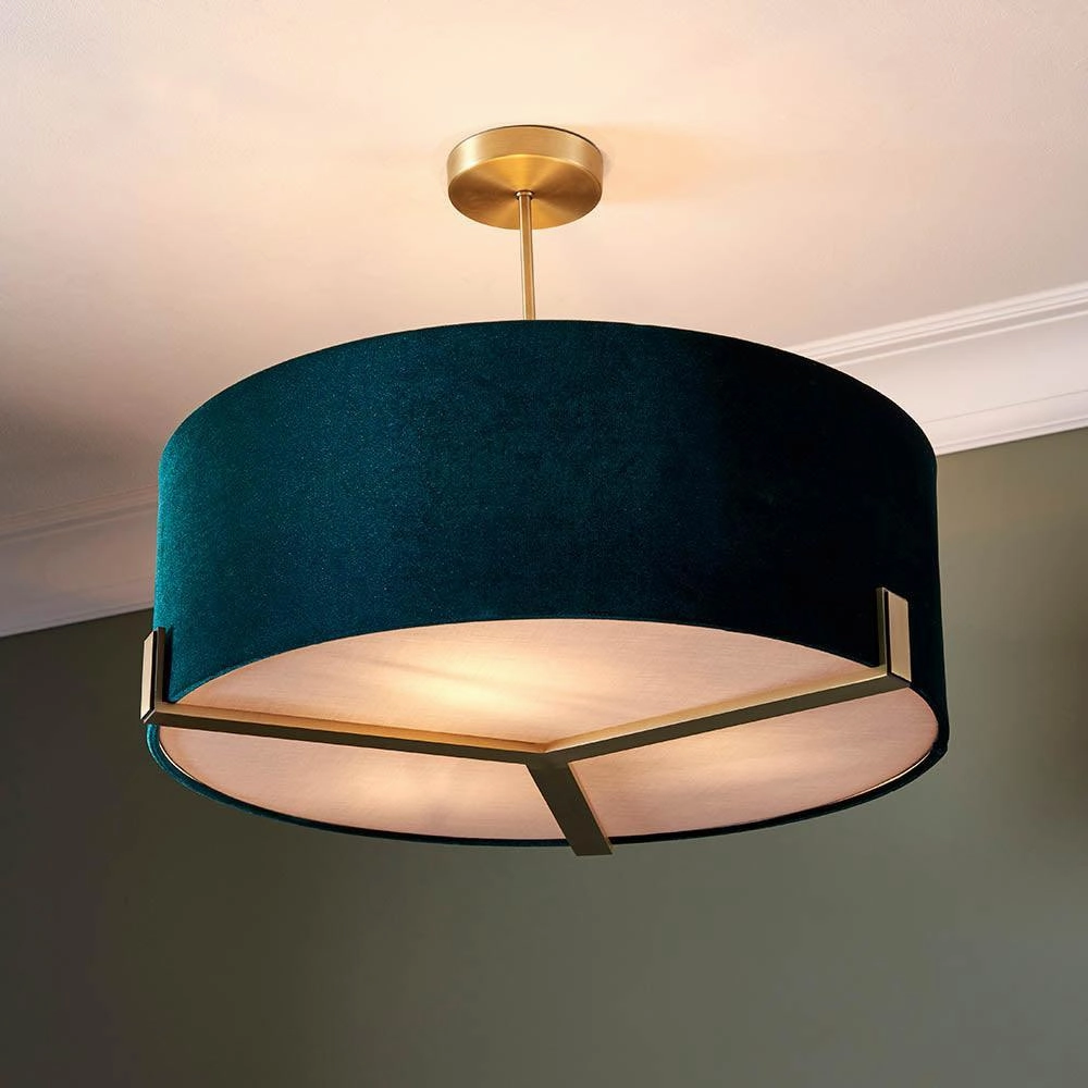 Endon Hayfield 3 Light Antique Bronze Ceiling Pendant