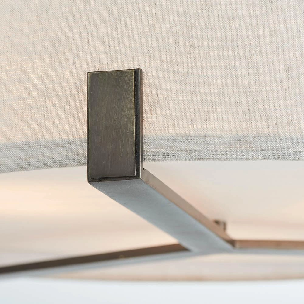 Endon Hayfield 3 Light Brushed Bronze Pendant Ceiling Light