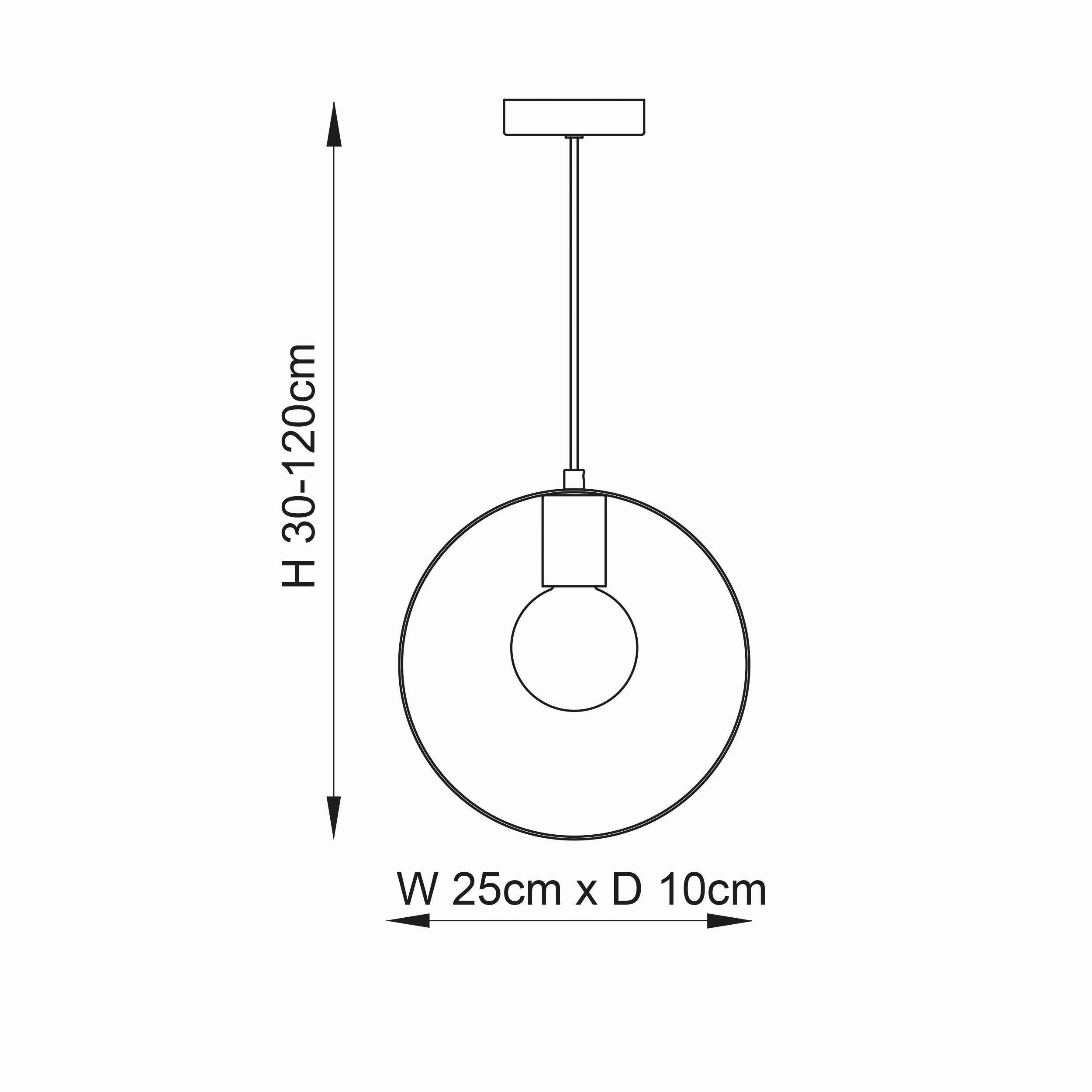 Endon Hoop 1 Light Brass Ceiling Pendant