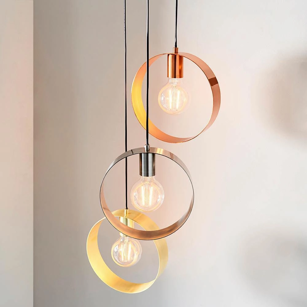 Endon Hoop 3 Light Ceiling Pendant Light