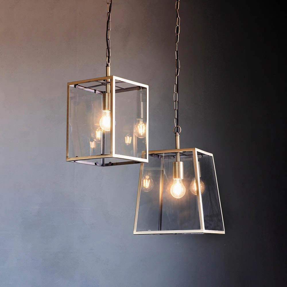 Endon Hurst 1 Light Antique Brass Ceiling Pendant