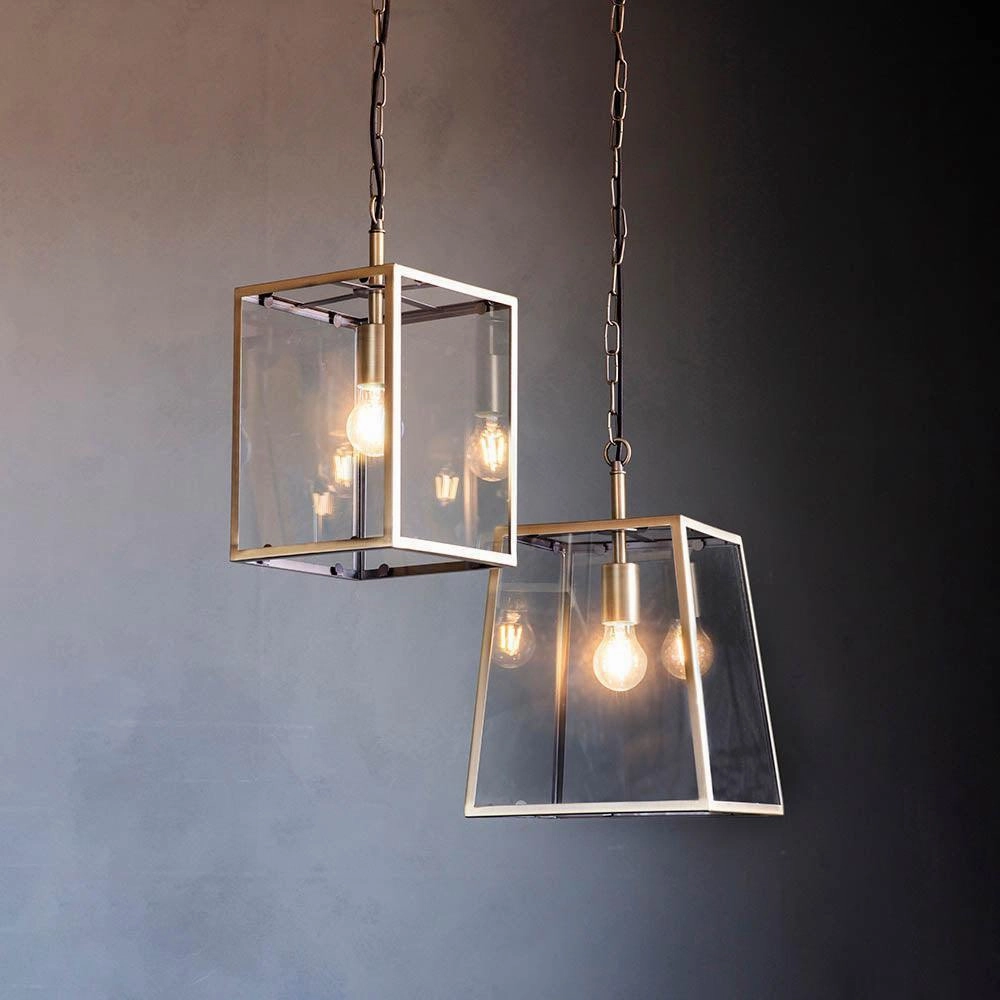 Endon Hurst 1 Light Antique Brass Ceiling Pendant