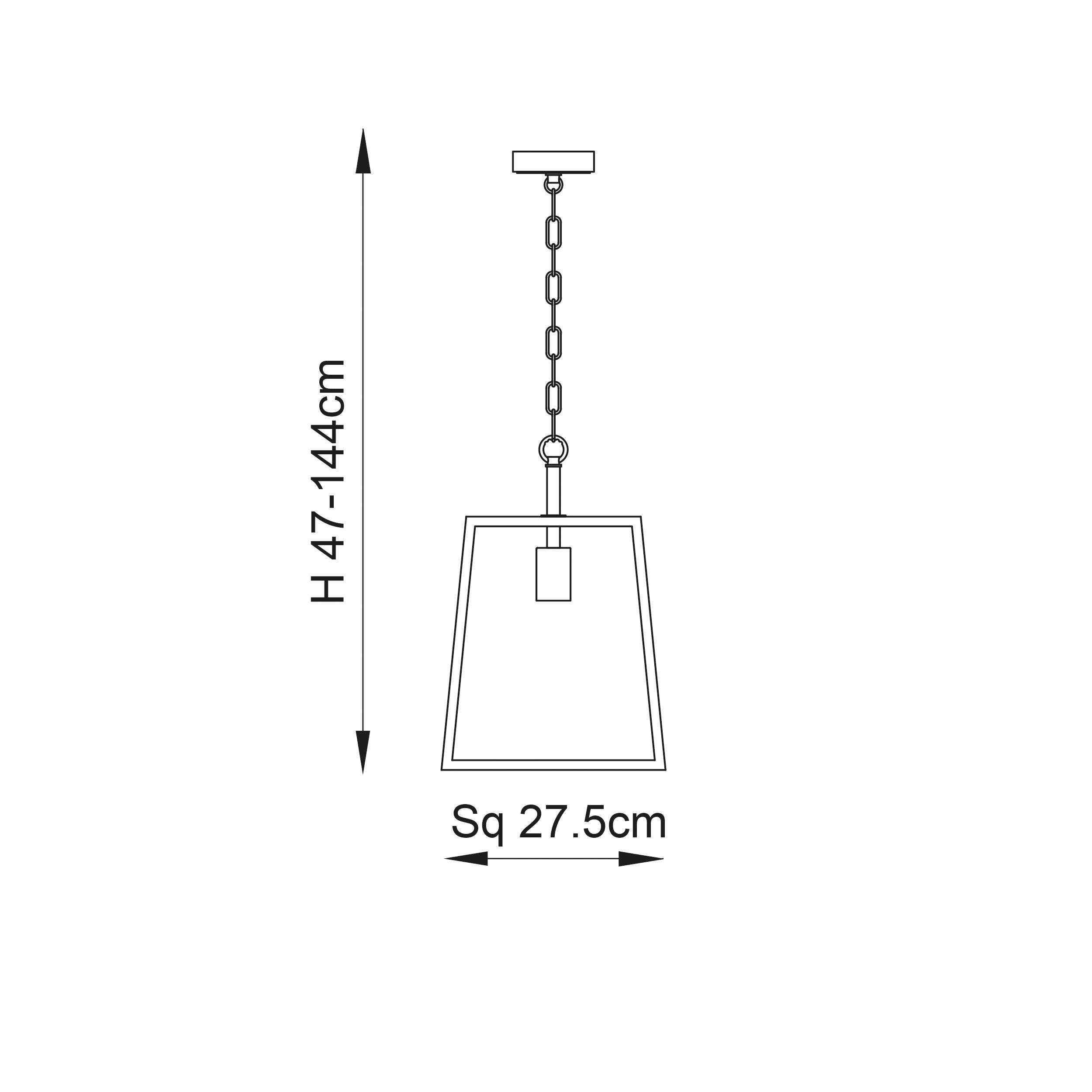 Endon Hurst 1 Light Nickel Finish Ceiling Pendant