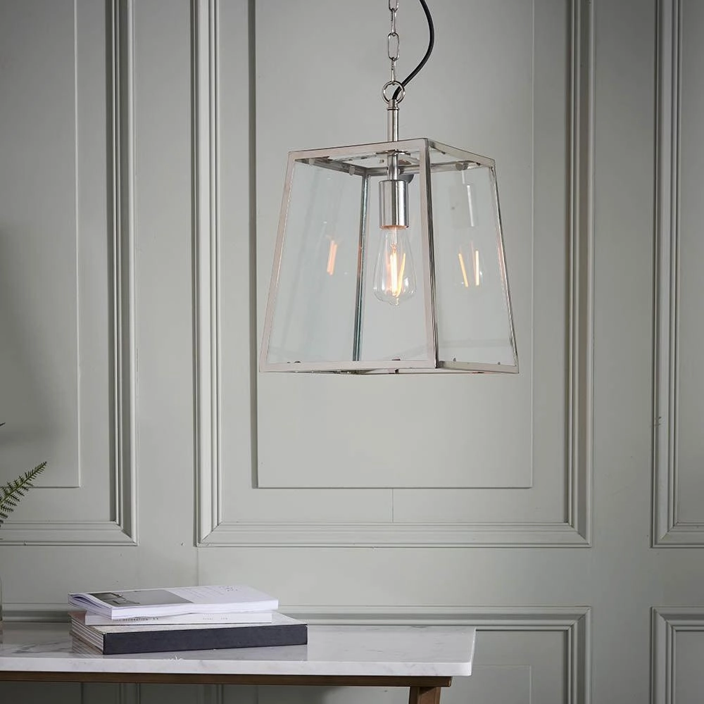 Endon Hurst 1 Light Nickel Finish Ceiling Pendant