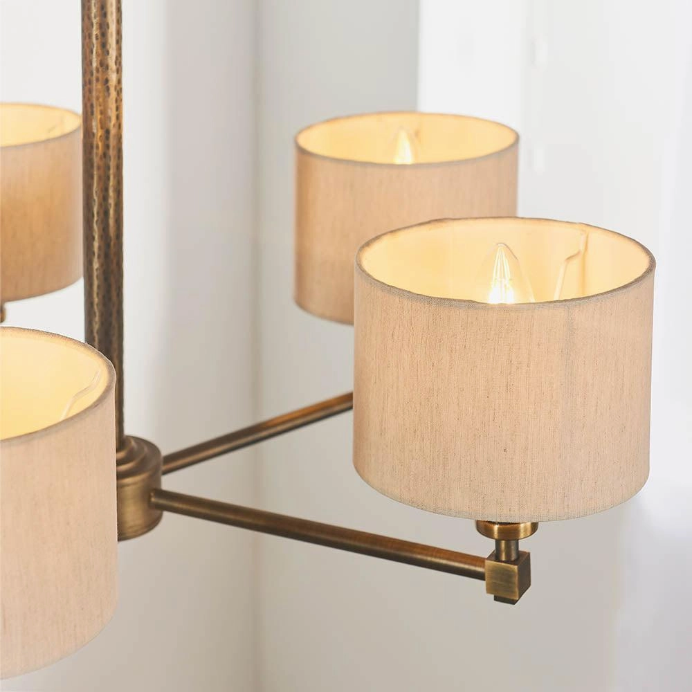 Endon Indara 5 Light Aged Bronze Ceiling Pendant