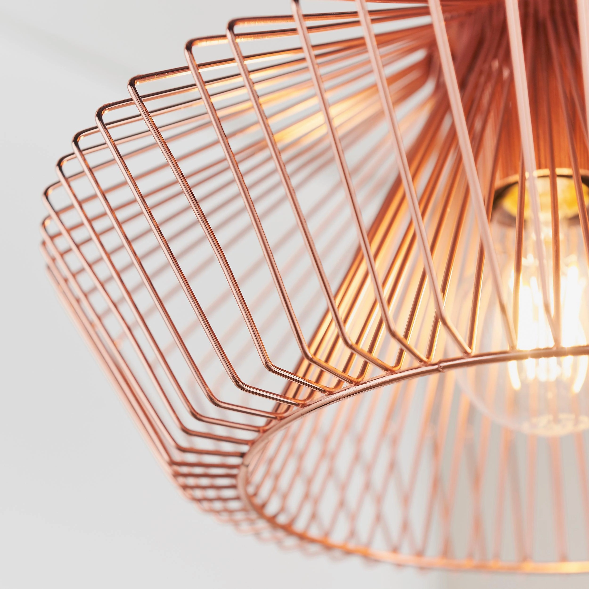 Endon Kimberley 1 Light Copper Ceiling Pendant Light