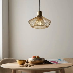 Endon Kimberley 1 Light Gold Ceiling Pendant minimalist ceiling light