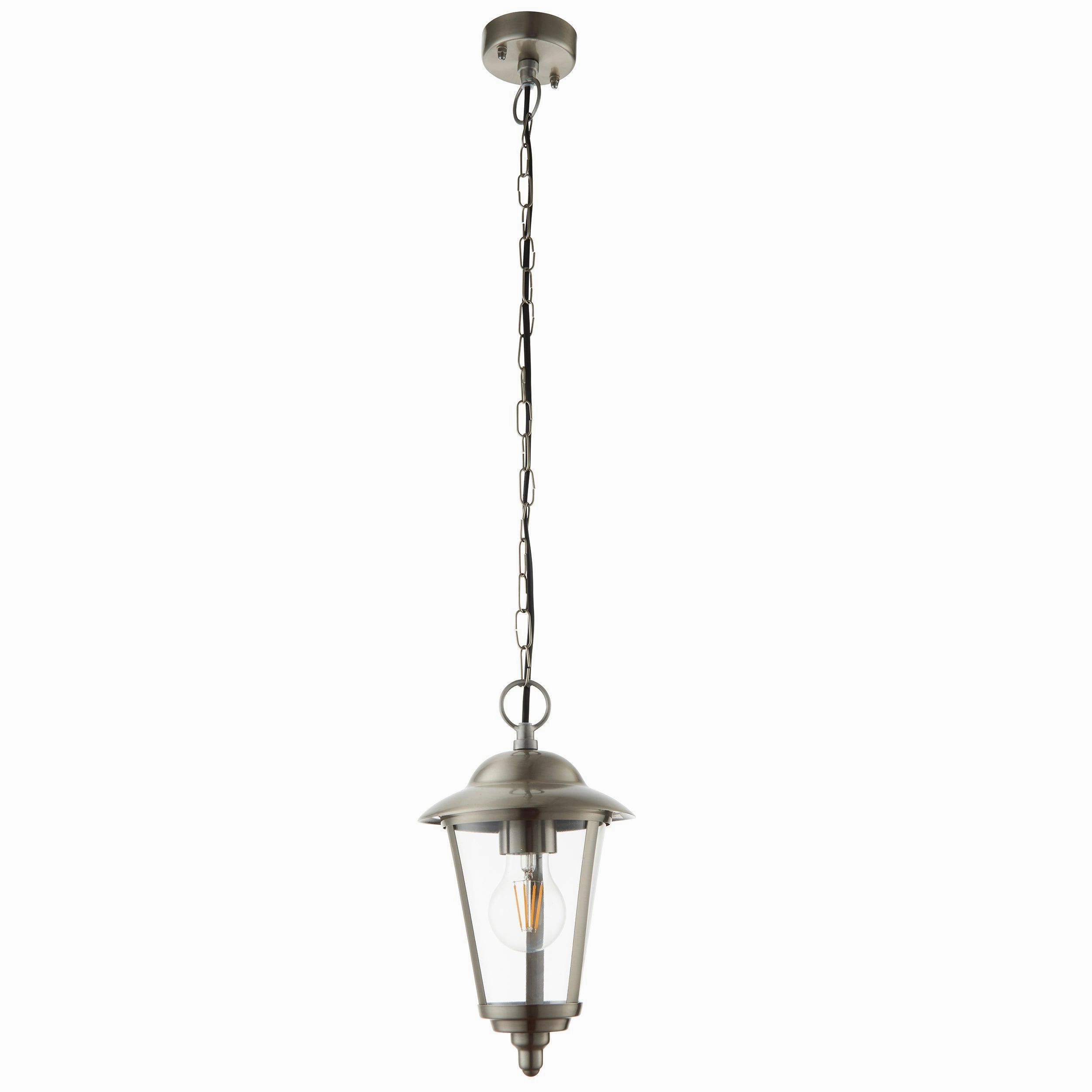 Endon Klien Polished Stainless Steel Outdoor Pendant Light