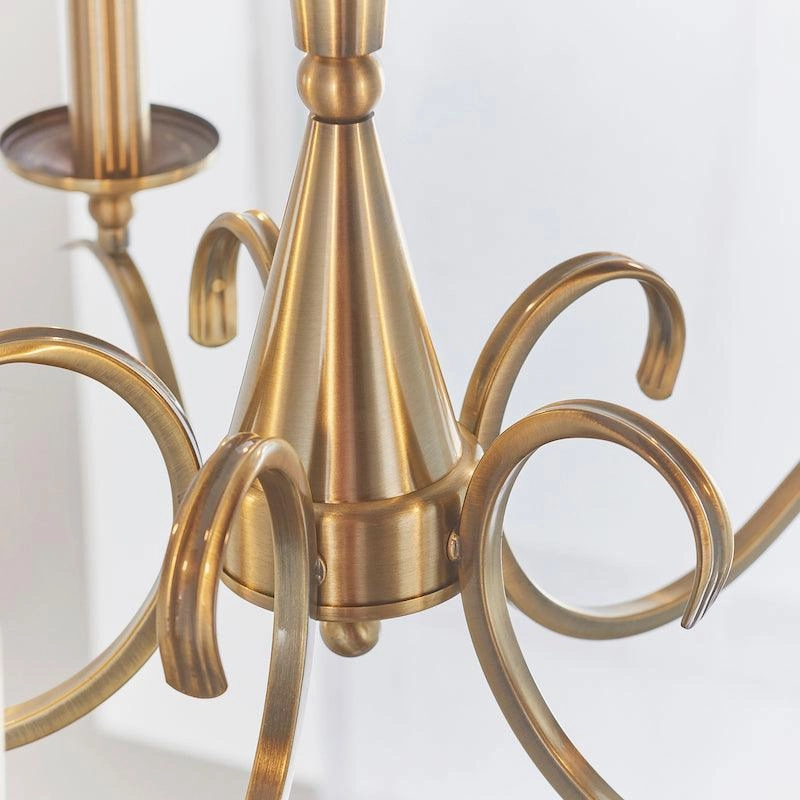 Endon Kora Antique Brass 5 Light Chandelier