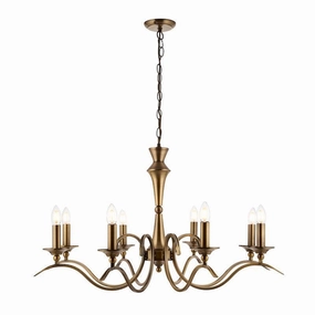 Endon Kora Antique Brass 8 Light Chandelier simple ceiling design light