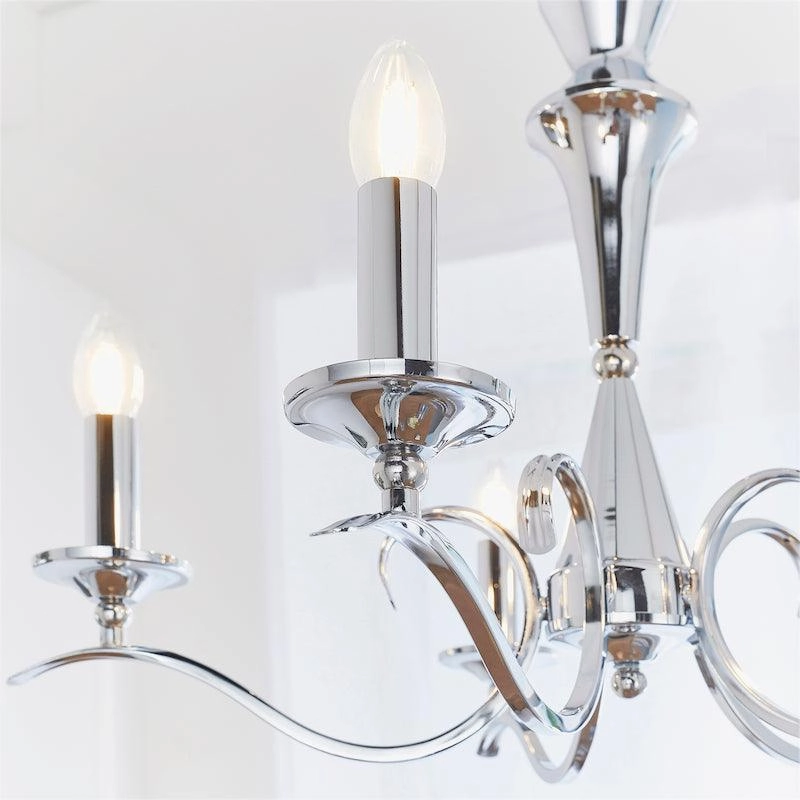 Endon Kora Chrome Finish 5 Light Chandelier