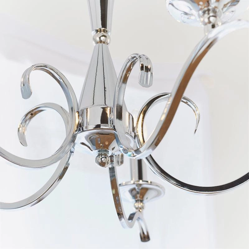 Endon Kora Chrome Finish 5 Light Chandelier