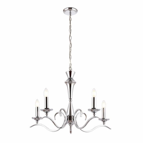 Endon Kora Chrome Finish 5 Light Chandelier simple ceiling design light
