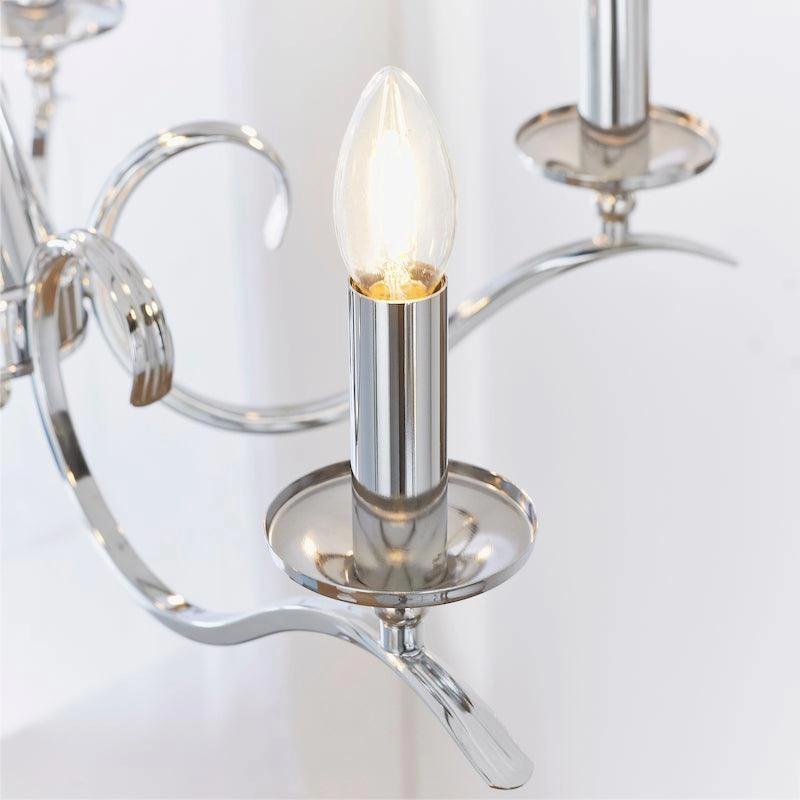 Endon Kora Chrome Finish 5 Light Chandelier