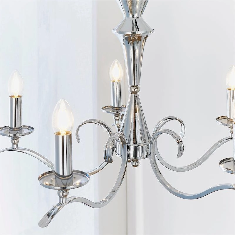 Endon Kora Chrome Finish 5 Light Chandelier