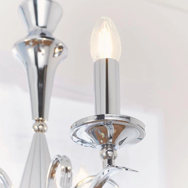 Endon Kora Chrome Finish 5 Light Chandelier