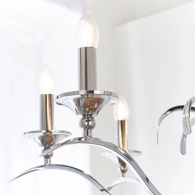Endon Kora Chrome Finish 8 Light Chandelier