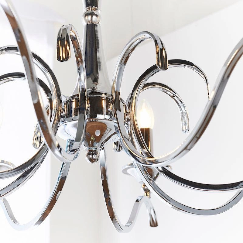 Endon Kora Chrome Finish 8 Light Chandelier