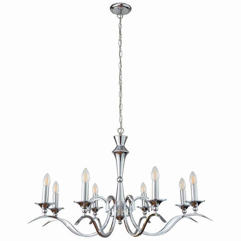 Endon Kora Chrome Finish 8 Light Chandelier