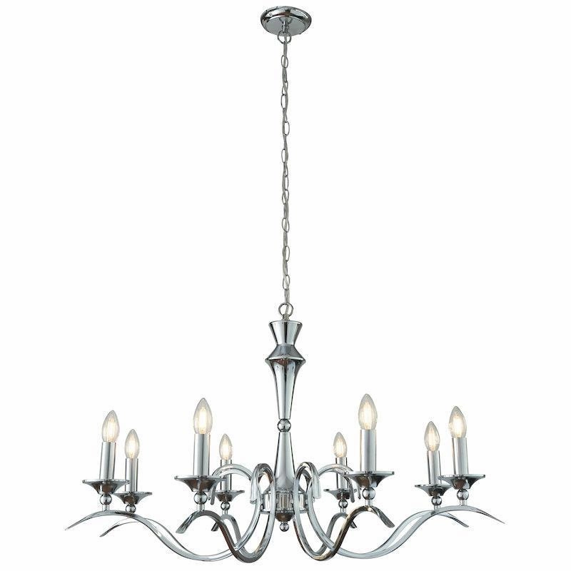 Endon Kora Chrome Finish 8 Light Chandelier simple ceiling design light