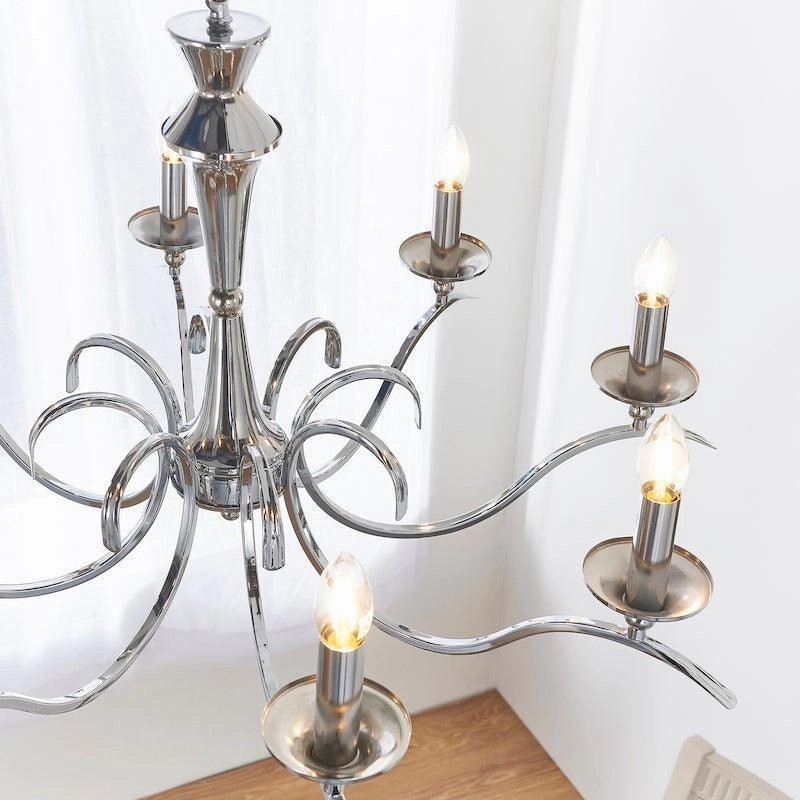 Endon Kora Chrome Finish 8 Light Chandelier