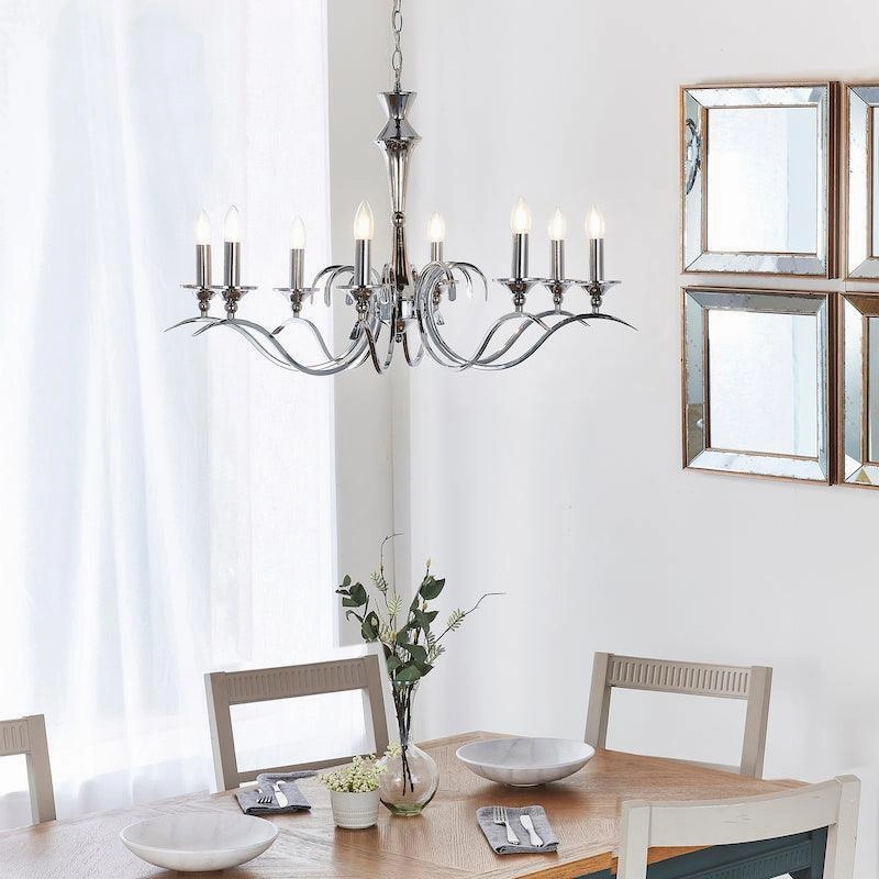 Endon Kora Chrome Finish 8 Light Chandelier