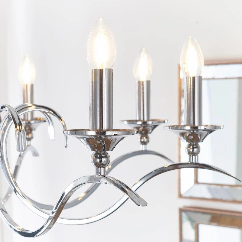 Endon Kora Chrome Finish 8 Light Chandelier
