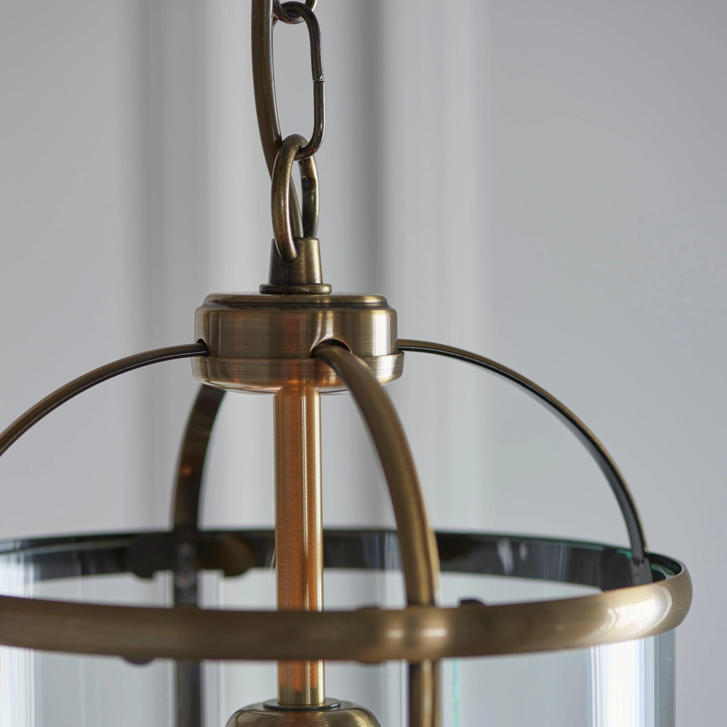 Endon Lambeth Brass Ceiling Lantern 1 Light