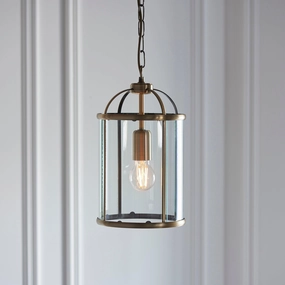 Endon Lambeth Brass Ceiling Lantern 1 Light simple ceiling design light