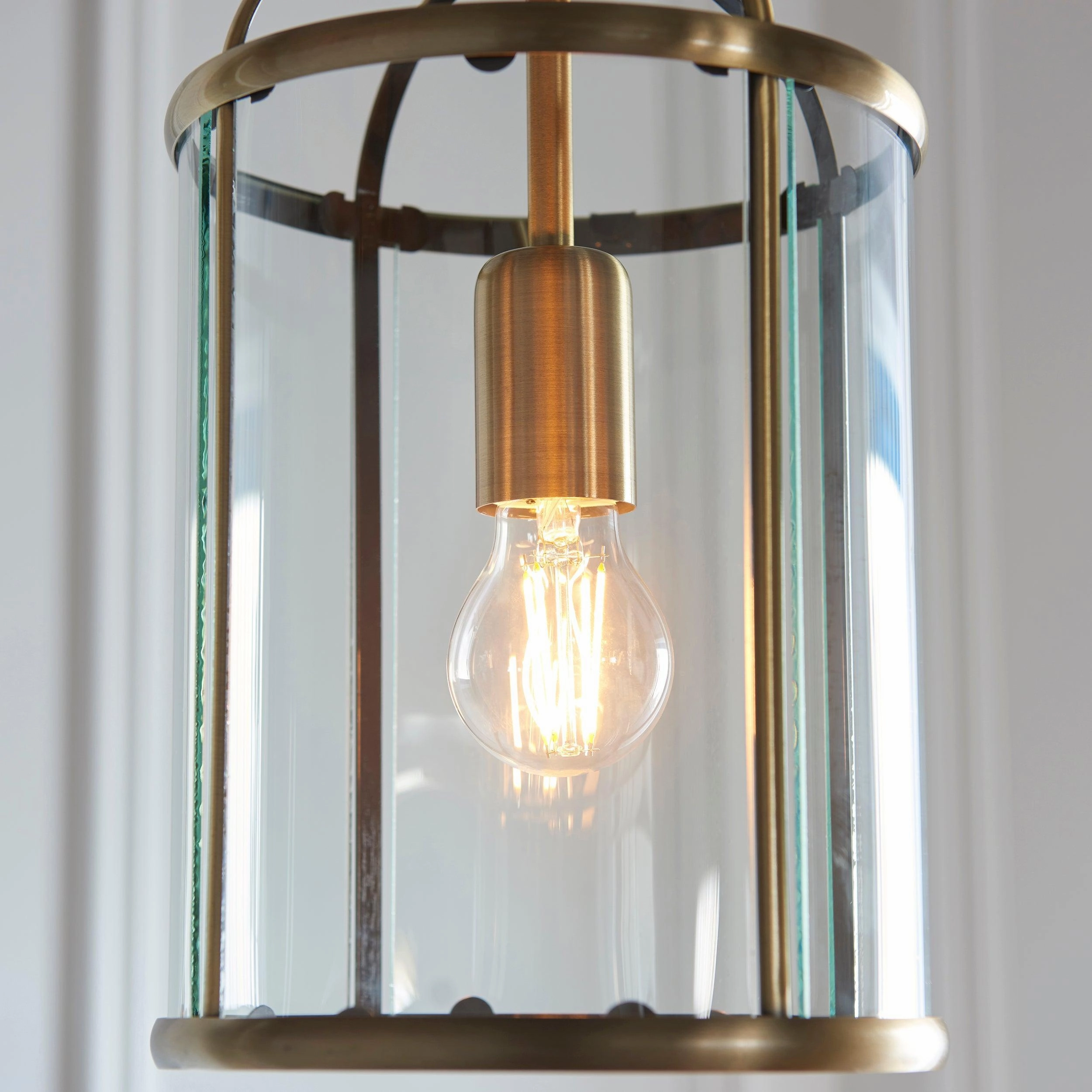 Endon Lambeth Brass Ceiling Lantern 1 Light