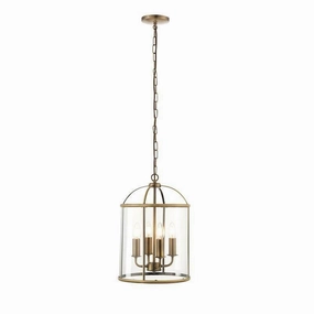 Endon Lambeth Brass Ceiling Lantern 4 Light simple ceiling design light