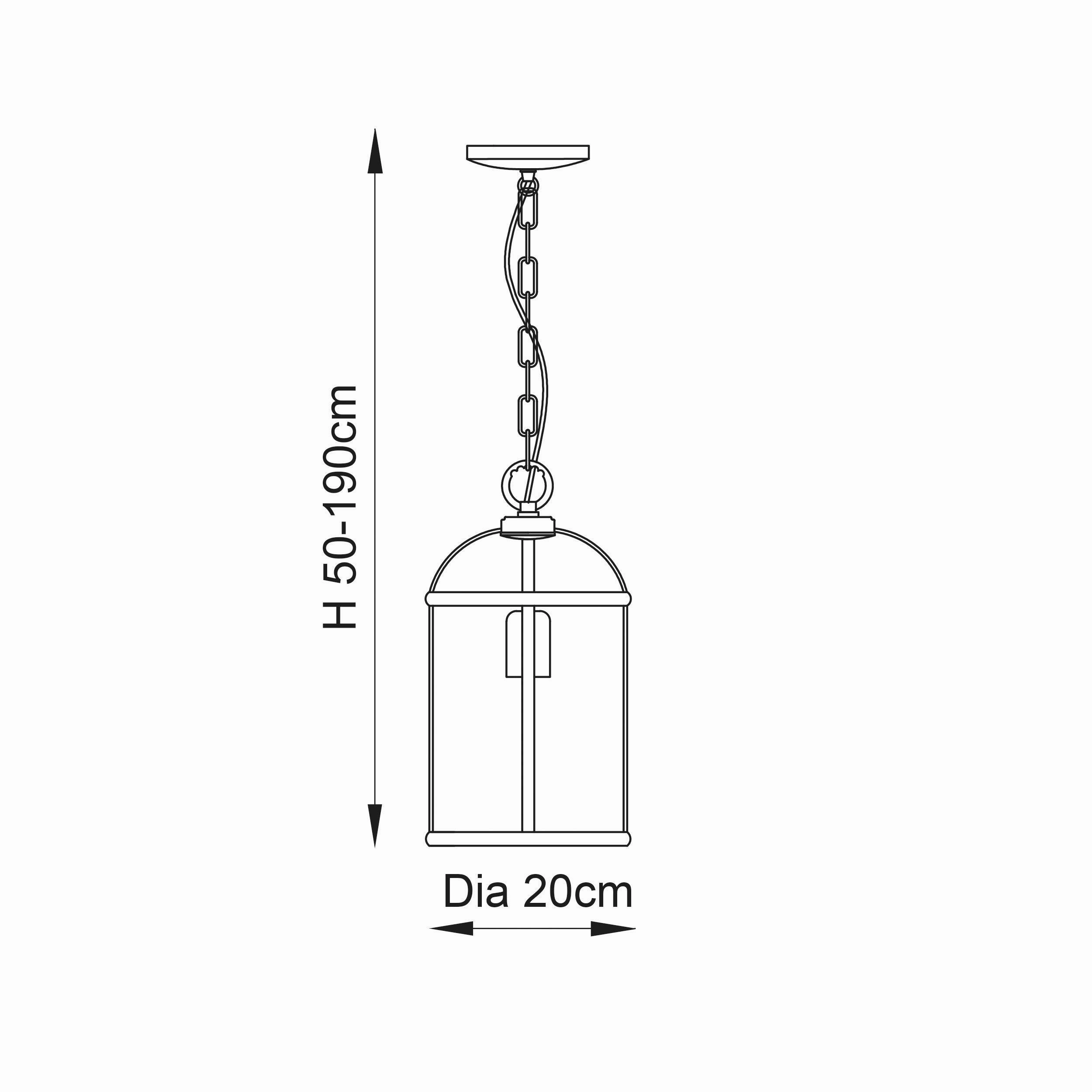 Endon Lambeth Chrome Ceiling Lantern 1 Light