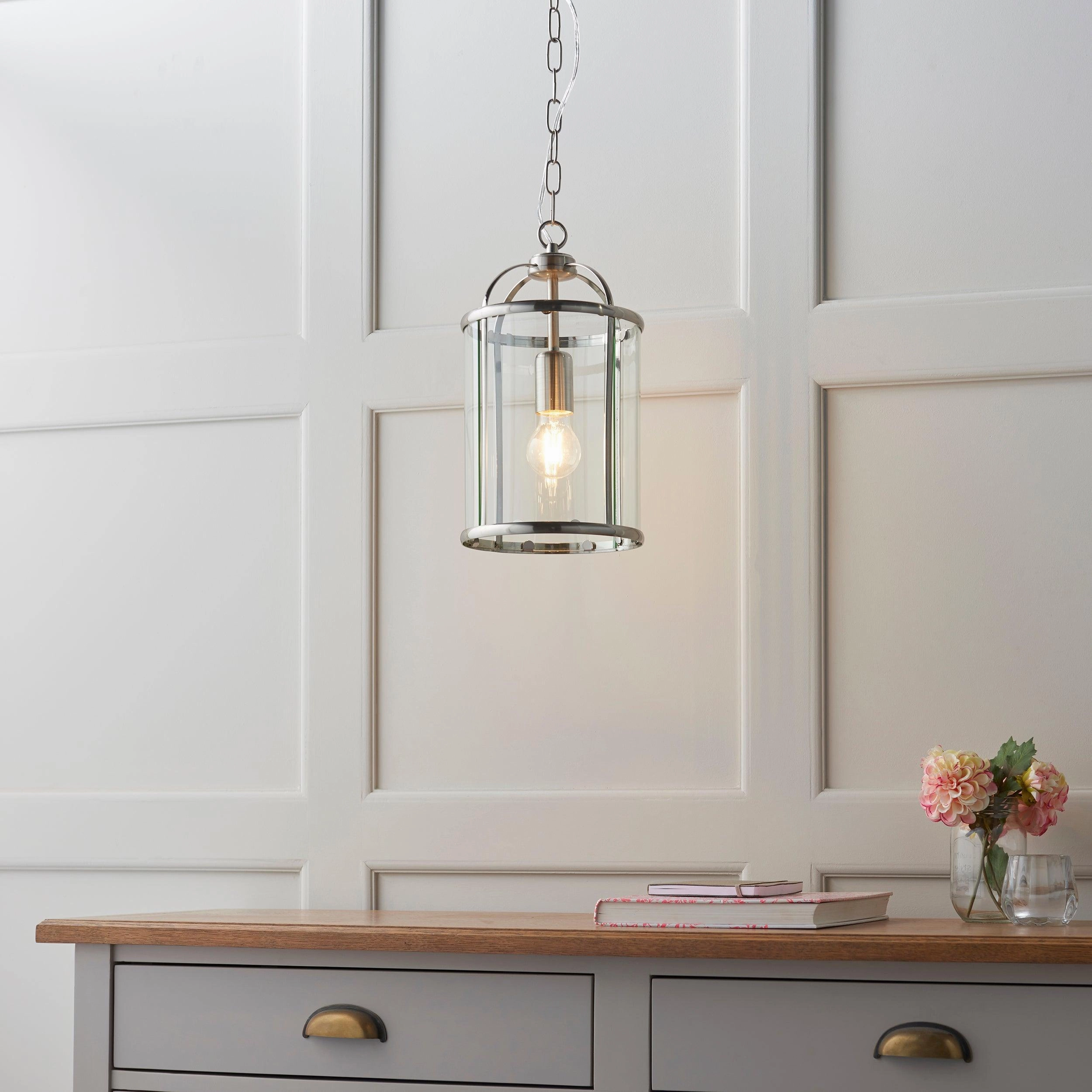 Endon Lambeth Chrome Ceiling Lantern 1 Light simple ceiling design light