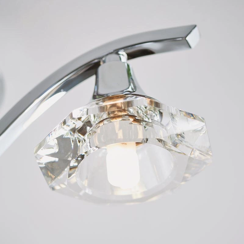 Endon Langella 3 Arm Chrome Semi Flush Ceiling Light
