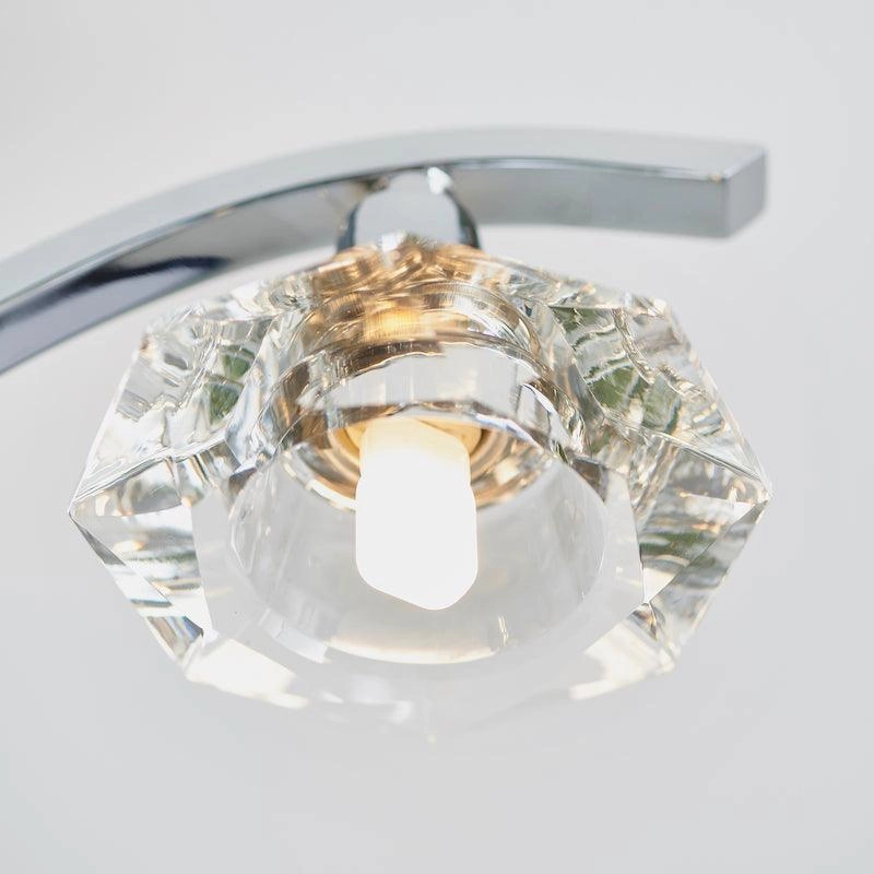 Endon Langella 5 Arm Chrome Semi Flush Ceiling Light