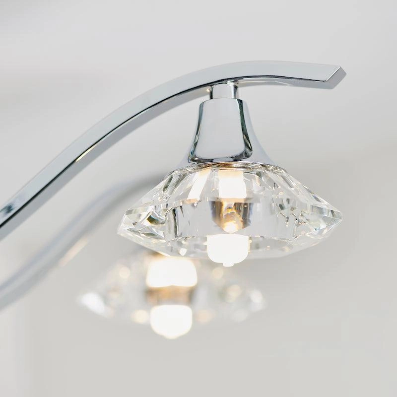 Endon Langella 5 Arm Chrome Semi Flush Ceiling Light