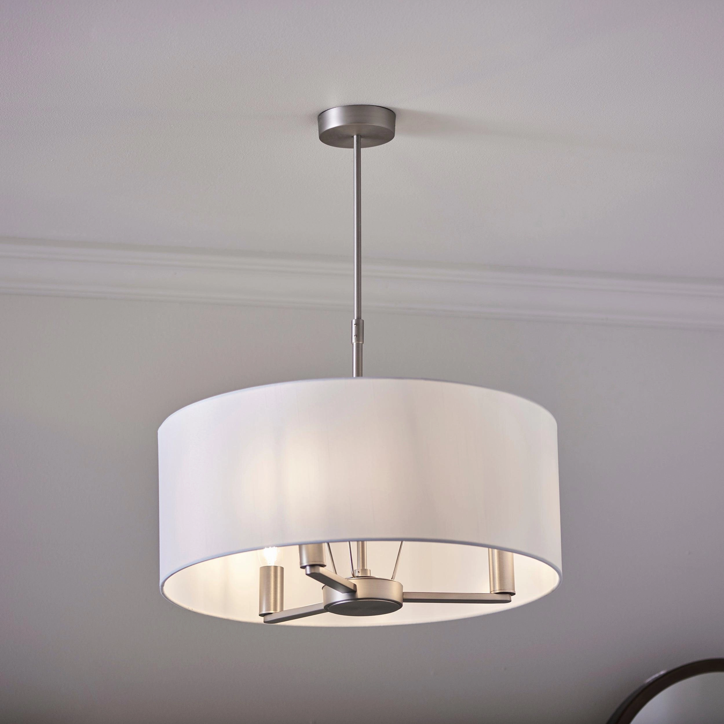 Endon Lighting Daley 3 Light Matt Nickel Pendant simple ceiling design light