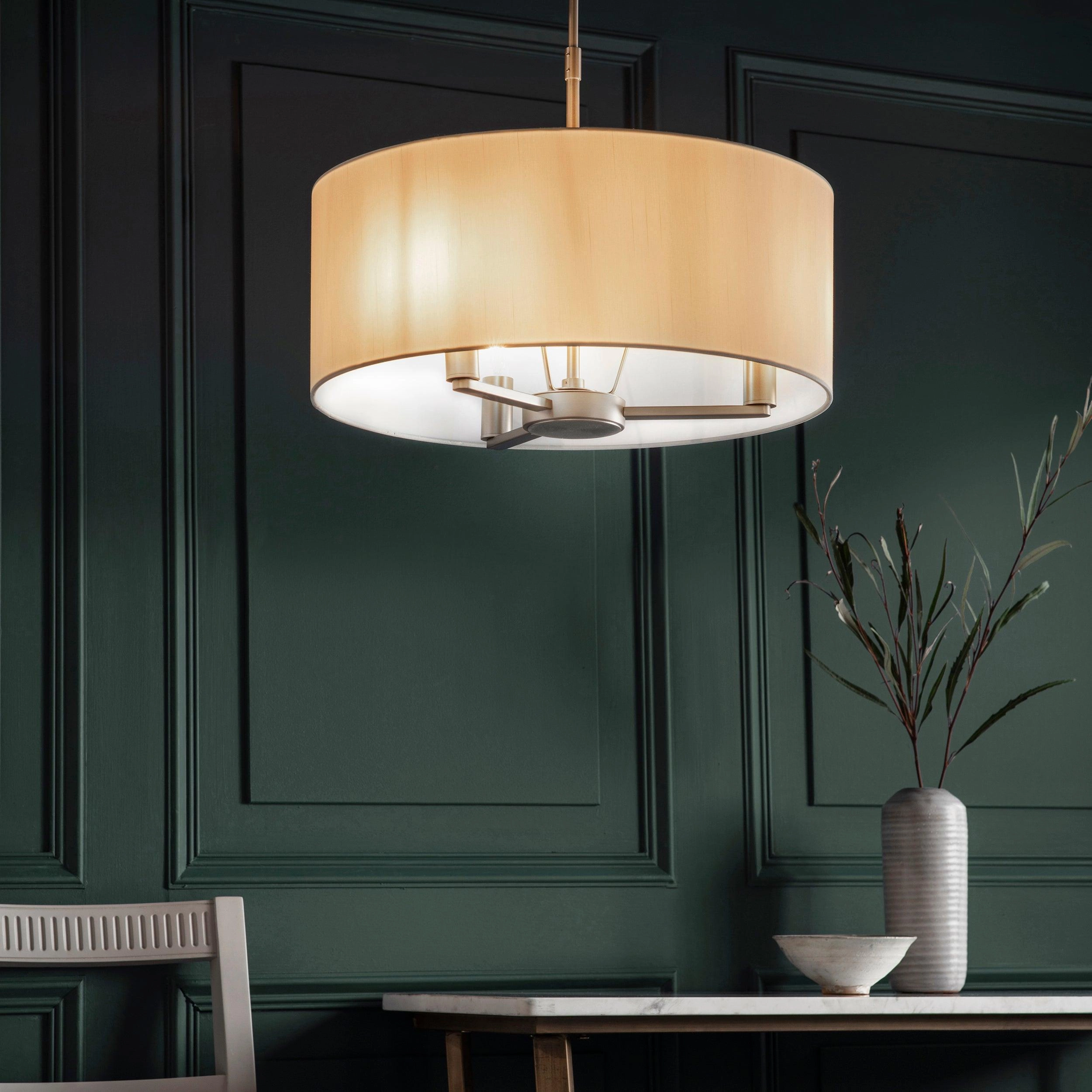 Endon Lighting Daley 3 Light Matt Nickel Pendant