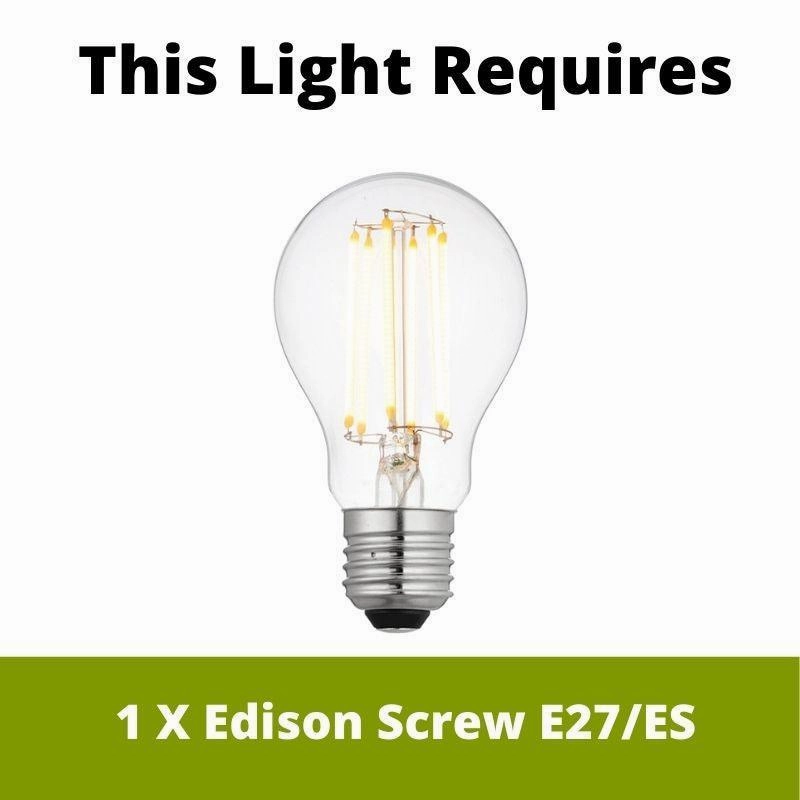 Endon Livia 1 Light Antique Brass Ceiling Pendant