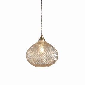 Endon Livia 1 Light Antique Brass Ceiling Pendant simple ceiling design light